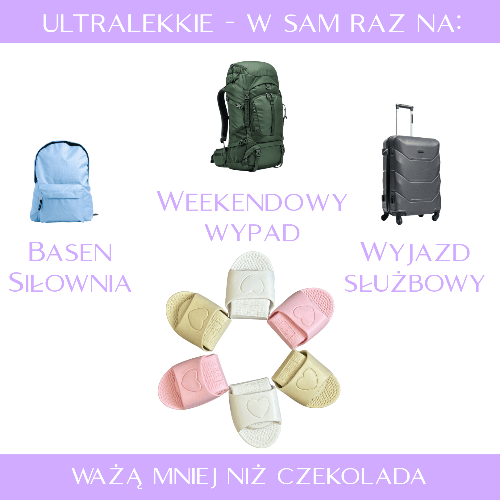 Klapersy - kompaktowe podręczne klapki, idealne w podróży, na siłownię, na basen